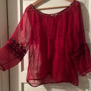 Sheer Lucky Brand Blouse
